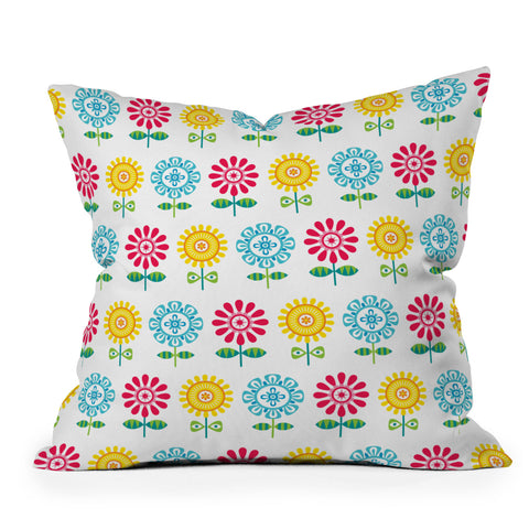 Andi Bird Pt Reyes Flowers Throw Pillow