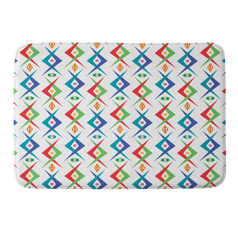 Andi Bird Retro Edge Primary Memory Foam Bath Mat