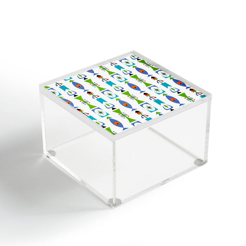 Andi Bird Retro Shape White Acrylic Box