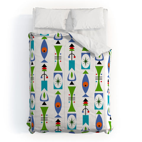 Andi Bird Retro Shape White Comforter