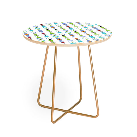 Andi Bird Retro Shape White Round Side Table