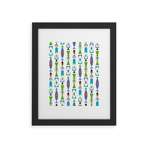 Andi Bird Retro Shape White Framed Art Print