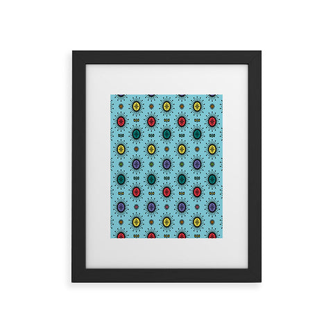 Andi Bird Retro Starlight Turquoise Framed Art Print
