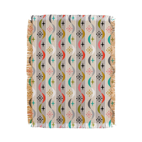 Andi Bird retro wave Throw Blanket