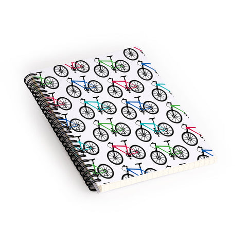 Andi Bird Ride A Bike White Spiral Notebook