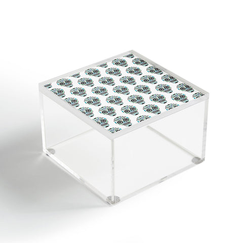 Andi Bird Sugar Skull Blue Acrylic Box