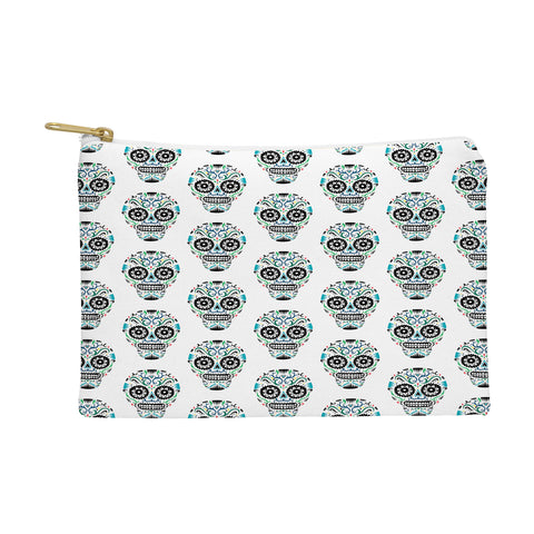Andi Bird Sugar Skull Blue Pouch