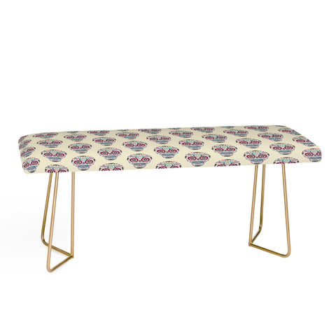 Andi Bird Sugar Skull Crema Bench
