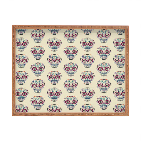 Andi Bird Sugar Skull Crema Rectangular Tray