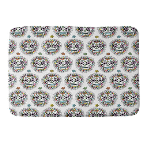 Andi Bird Sugar Skull Hero Memory Foam Bath Mat