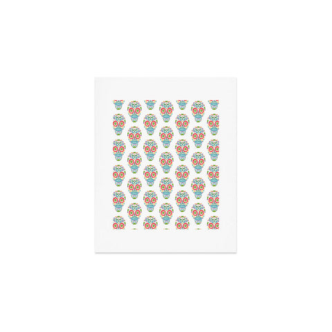Andi Bird Sugar Skull Jewels Art Print