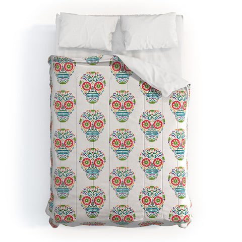 Andi Bird Sugar Skull Jewels Comforter