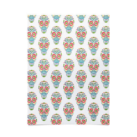 Andi Bird Sugar Skull Jewels Poster