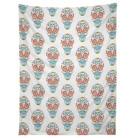Andi Bird Sugar Skull Jewels Tapestry