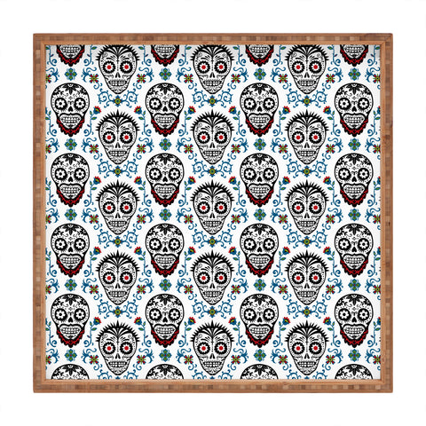 Andi Bird Sugar Skull Voodoo Square Tray