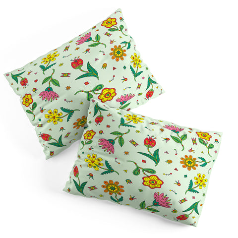 Andi Bird Surreal Flowers Leaf Pillow Shams