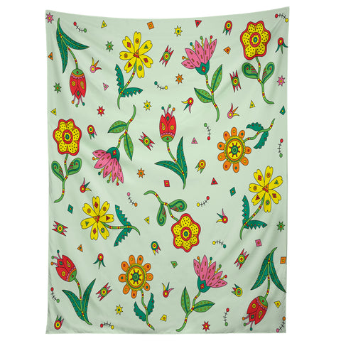 Andi Bird Surreal Flowers Leaf Tapestry