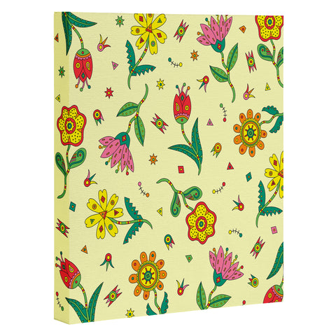 Andi Bird Surreal Flowers Maze Art Canvas