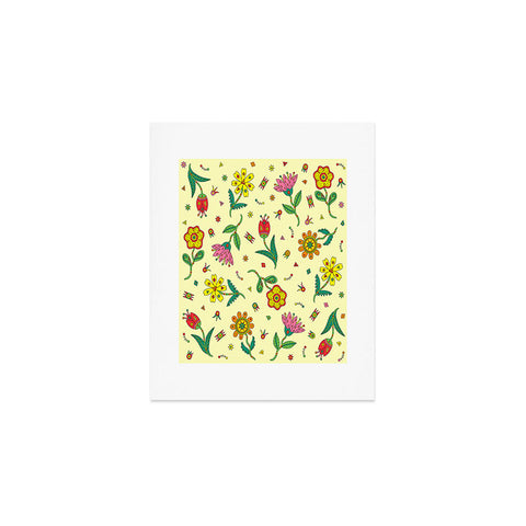 Andi Bird Surreal Flowers Maze Art Print