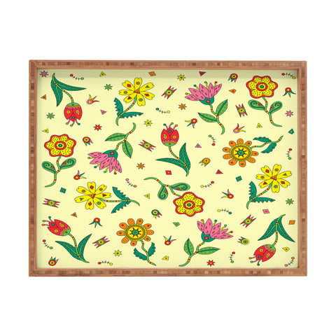 Andi Bird Surreal Flowers Maze Rectangular Tray