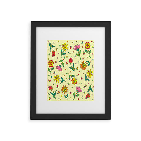 Andi Bird Surreal Flowers Maze Framed Art Print
