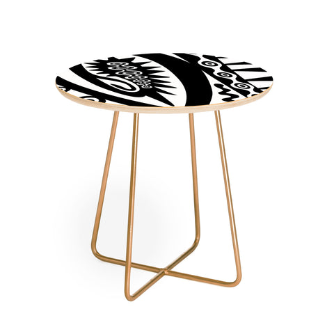 Andi Bird Tribal Effect Round Side Table