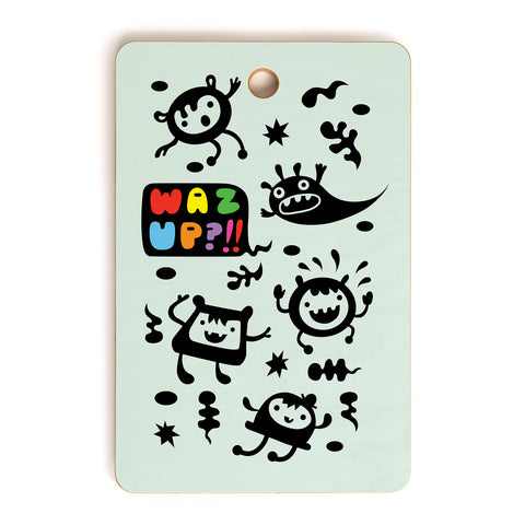 Andi Bird Waz Up Cutting Board Rectangle