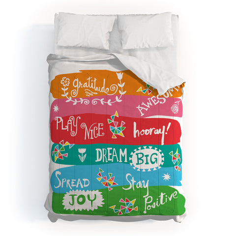 Andi Bird Woo Hoo Words Comforter