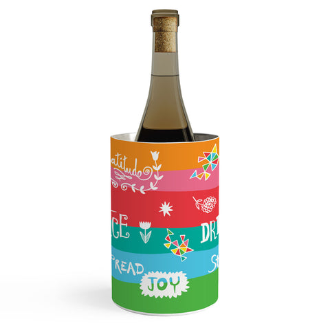 Andi Bird Woo Hoo Words Wine Chiller