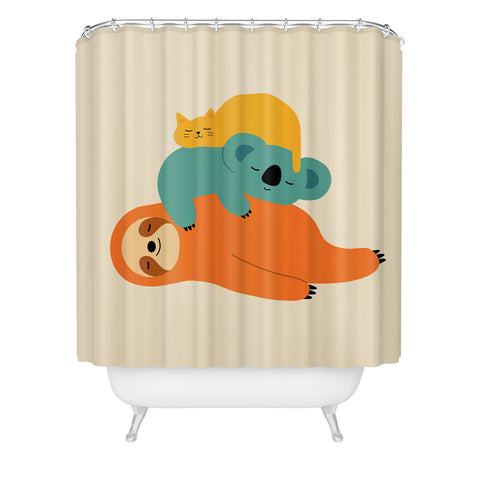 Andy Westface Being Lazy Shower Curtain