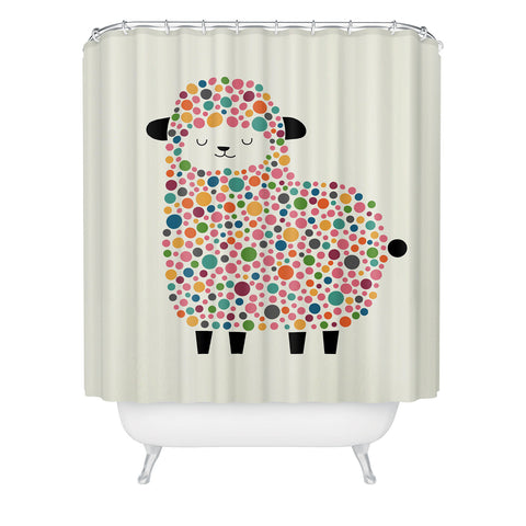 Andy Westface Bubble Sheep Shower Curtain