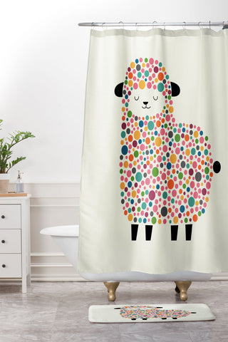 Andy Westface Bubble Sheep Shower Curtain And Mat