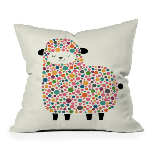 Andy Westface Bubble Sheep Throw Pillow
