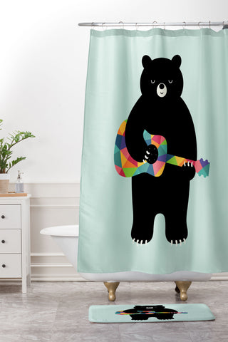 Andy Westface Happy Song Shower Curtain And Mat