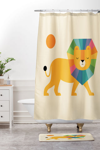 Andy Westface Lion Shine Shower Curtain And Mat