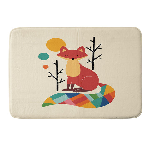 Andy Westface Rainbow Fox Memory Foam Bath Mat