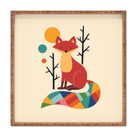 Andy Westface Rainbow Fox Square Tray
