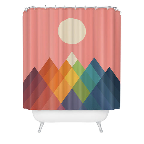 Andy Westface Rainbow Peak Shower Curtain