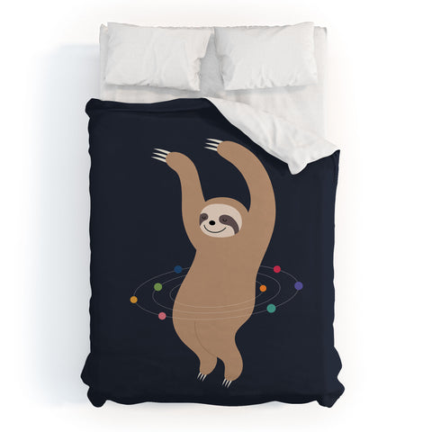 Andy Westface Sloth Galaxy Duvet Cover