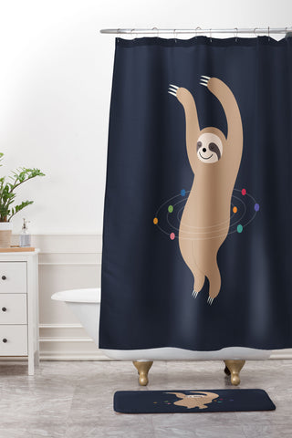 Andy Westface Sloth Galaxy Shower Curtain And Mat