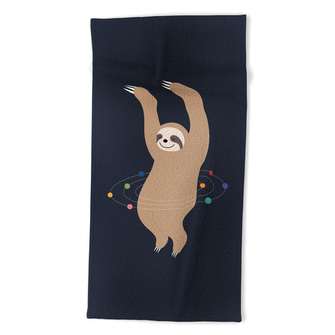 Andy Westface Sloth Galaxy Beach Towel