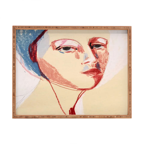 Angel Hernandez Summer Portrait Rectangular Tray