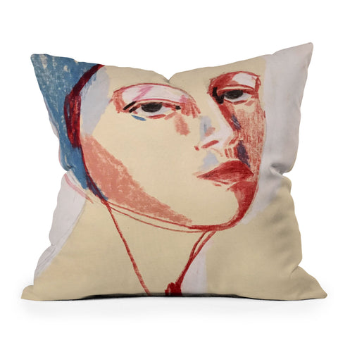 Angel Hernandez Summer Portrait Throw Pillow
