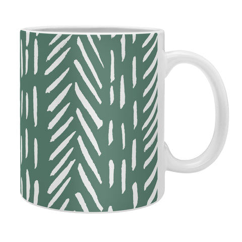 Angela Minca Abstract herringbone green Coffee Mug