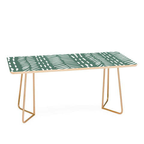 Angela Minca Abstract herringbone green Coffee Table