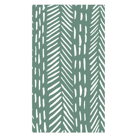 Angela Minca Abstract herringbone green Tablecloth