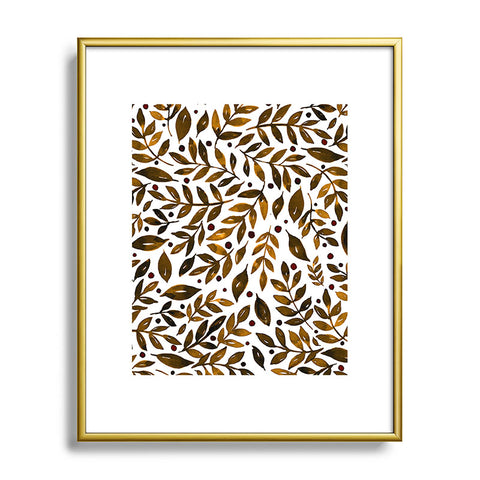 Angela Minca Autumn branches Metal Framed Art Print
