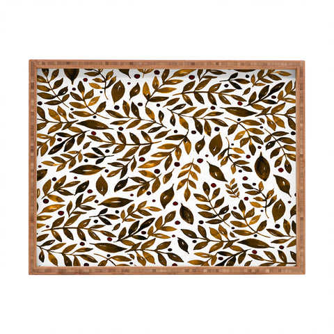 Angela Minca Autumn branches Rectangular Tray