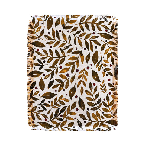 Angela Minca Autumn branches Throw Blanket