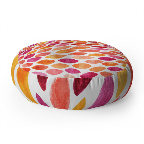Angela Minca Autumn burst Floor Pillow Round